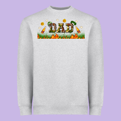 American Football Dad Libbey Glass Heavyweight Sweatshirt Designed By Bundleandbundleshop