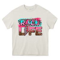 Cream race life Heavy Core Tee - AdoDesignShop