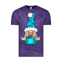 Cloud Purple winter gnome with gift Vintage Tee - NancyCooperArtShop