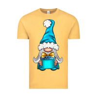 Winter Gnome With Gift Vintage Tee | Teevron