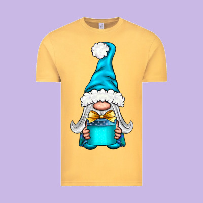 Winter Gnome With Gift Vintage Tee Designed By Nancycooperartshop