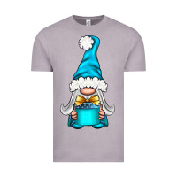 Vintage Zinc winter gnome with gift Vintage Tee - NancyCooperArtShop