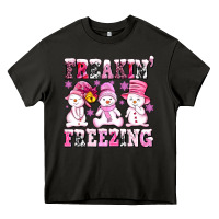 Asphalt freaking freezing with Snowmans Heavy Core Tee - AdoDesignShop