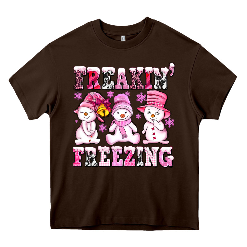 Freaking Freezing With Snowmans Heavy Core Tee by AdoDesignShop | Teevron