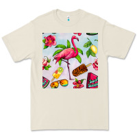 Bone sweet summer flamingo seamless pattern Premium Tee - BundleAndBundleShop