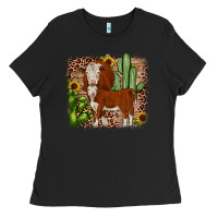 Black Hereford cactus sunflower Ladies Tee - JahusDesignShop