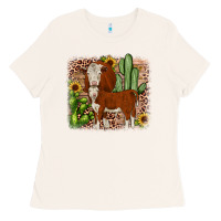 Bone Hereford cactus sunflower Ladies Tee - JahusDesignShop