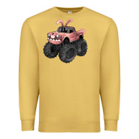 Antique Gold Easter monster truck Easter Day Premium Sweatshirt - HowdyJamesFarm