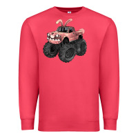 Cardinal Easter monster truck Easter Day Premium Sweatshirt - HowdyJamesFarm