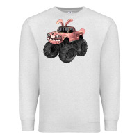 Oatmeal Heather Easter monster truck Easter Day Premium Sweatshirt - HowdyJamesFarm
