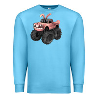 Ocean Blue Easter monster truck Easter Day Premium Sweatshirt - HowdyJamesFarm