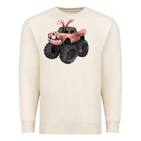 Sandshell Easter monster truck Easter Day Premium Sweatshirt - HowdyJamesFarm
