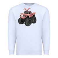 White Easter monster truck Easter Day Premium Sweatshirt - HowdyJamesFarm