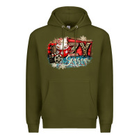 Army Green cozy season Premium Hoodie - CowGirlArtShop