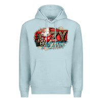 Blue Mist cozy season Premium Hoodie - CowGirlArtShop