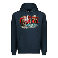 Navy cozy season Premium Hoodie - CowGirlArtShop