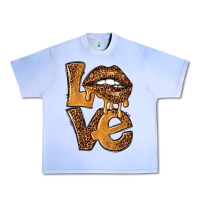 Grape Ice love leopard with lips Urban Heavy Tee - NancyCooperArtShop