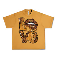Peanut Butter love leopard with lips Urban Heavy Tee - NancyCooperArtShop