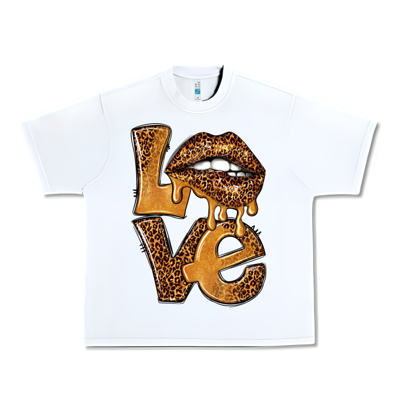Love Leopard With Lips Urban Heavy Tee by NancyCooperArtShop | Teevron