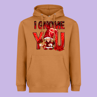 I Gnome You With Roses Valentine's Day Heavyweight Hoodie Designed By Howdyjamesfarm