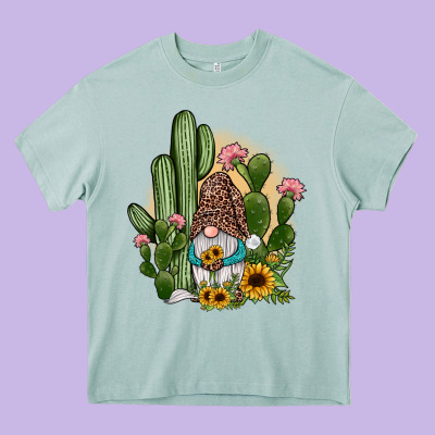 Cactus Gnomes Heavy Core Tee Designed By Jahusdesignshop