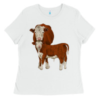 White hareford Ladies Tee - JahusDesignShop