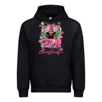 Black Pink Christmas Truck Gnome Urban Hoodie - FaDigitalArtStudio