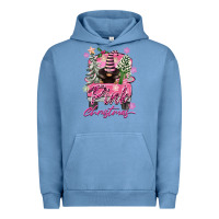 Pigment Pebble Blue Pink Christmas Truck Gnome Urban Hoodie - FaDigitalArtStudio