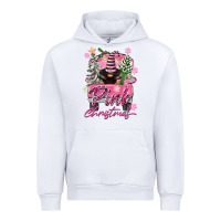 White Pink Christmas Truck Gnome Urban Hoodie - FaDigitalArtStudio