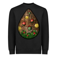 Black christmas  teardrop Heavyweight Sweatshirt - BundleAndBundleShop