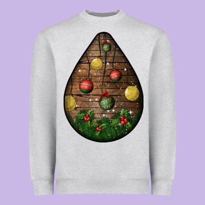 Christmas  Teardrop Heavyweight Sweatshirt Designed By Bundleandbundleshop