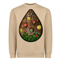Mushroom christmas  teardrop Heavyweight Sweatshirt - BundleAndBundleShop