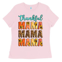 Bubblegum Pink Thankful mama mama mama Ladies Tee - Artiststas
