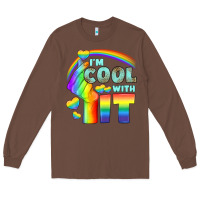 Chestnut Lgbtq İ'm Cool With İt Long Sleeve Tee - BundleAndBundleShop