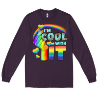Plum Lgbtq İ'm Cool With İt Long Sleeve Tee - BundleAndBundleShop