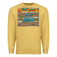 Antique Gold He is risen tumbler Easter Day Premium Sweatshirt - HowdyJamesFarm