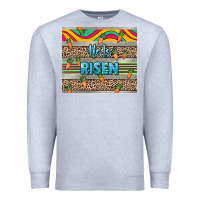 Heather Grey He is risen tumbler Easter Day Premium Sweatshirt - HowdyJamesFarm
