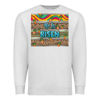 Oatmeal Heather He is risen tumbler Easter Day Premium Sweatshirt - HowdyJamesFarm