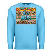 Ocean Blue He is risen tumbler Easter Day Premium Sweatshirt - HowdyJamesFarm