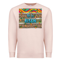 Pale Pink He is risen tumbler Easter Day Premium Sweatshirt - HowdyJamesFarm