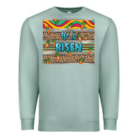 Seafoam He is risen tumbler Easter Day Premium Sweatshirt - HowdyJamesFarm