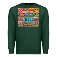 Sports Green He is risen tumbler Easter Day Premium Sweatshirt - HowdyJamesFarm