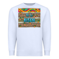 White He is risen tumbler Easter Day Premium Sweatshirt - HowdyJamesFarm
