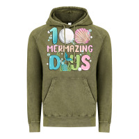 Vintage Olive 100 mermazing days Vintage Hoodie - MaliasSmallBusiness