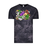 Cloud Black gamer mardi gras game controller Vintage Tee - MaliasSmallBusiness