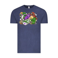 Vintage Denim gamer mardi gras game controller Vintage Tee - MaliasSmallBusiness
