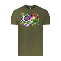 Vintage Olive gamer mardi gras game controller Vintage Tee - MaliasSmallBusiness