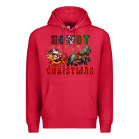 Cardinal howdy christmas with santa riding his sleighs Premium Hoodie - CowGirlArtShop