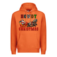 Carrot howdy christmas with santa riding his sleighs Premium Hoodie - CowGirlArtShop