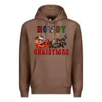 Chestnut howdy christmas with santa riding his sleighs Premium Hoodie - CowGirlArtShop